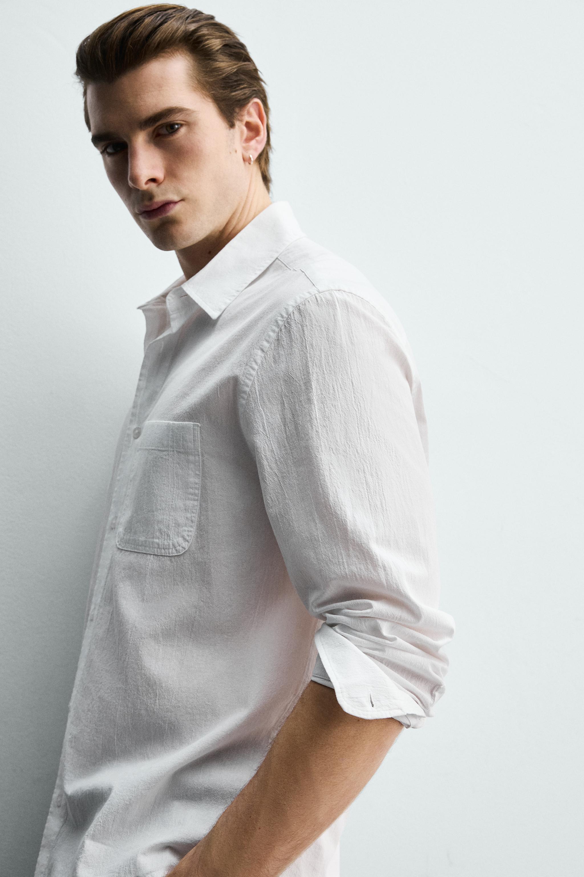 CHEMISE REGULAR FIT EFFET FROISSÉ